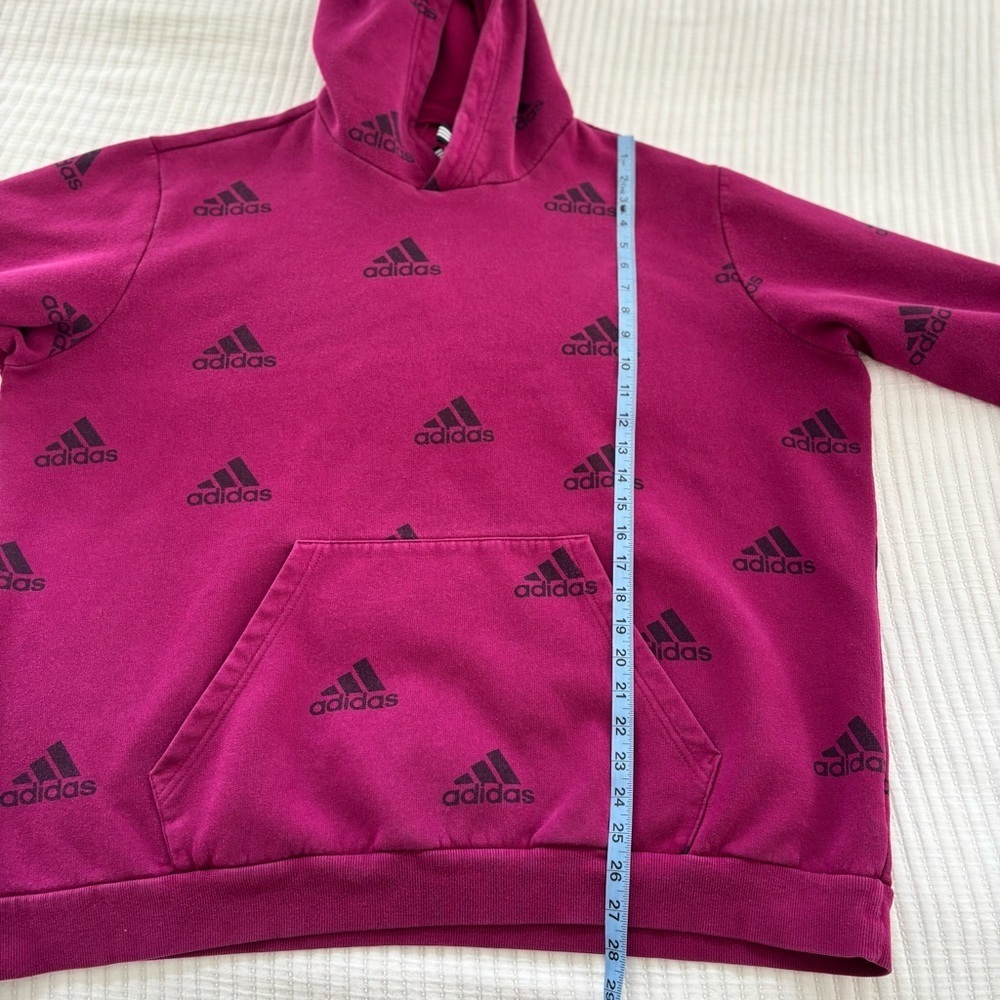 Adidas Men's Allover Printed Badge of Sport Hoodie Kangaroo Pockets Size L - Picture 7 of 7